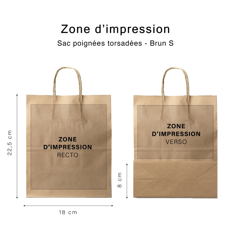 Bolsa con asas retorcidas - Marrón Kraft