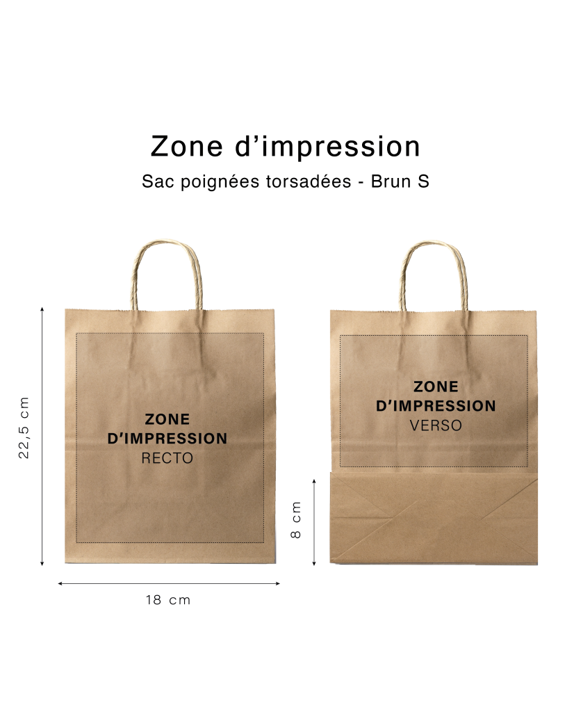 Bolsa con asas retorcidas - Marrón Kraft