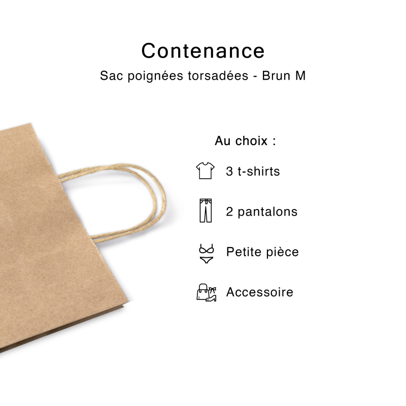 Sac poignées plates blanc