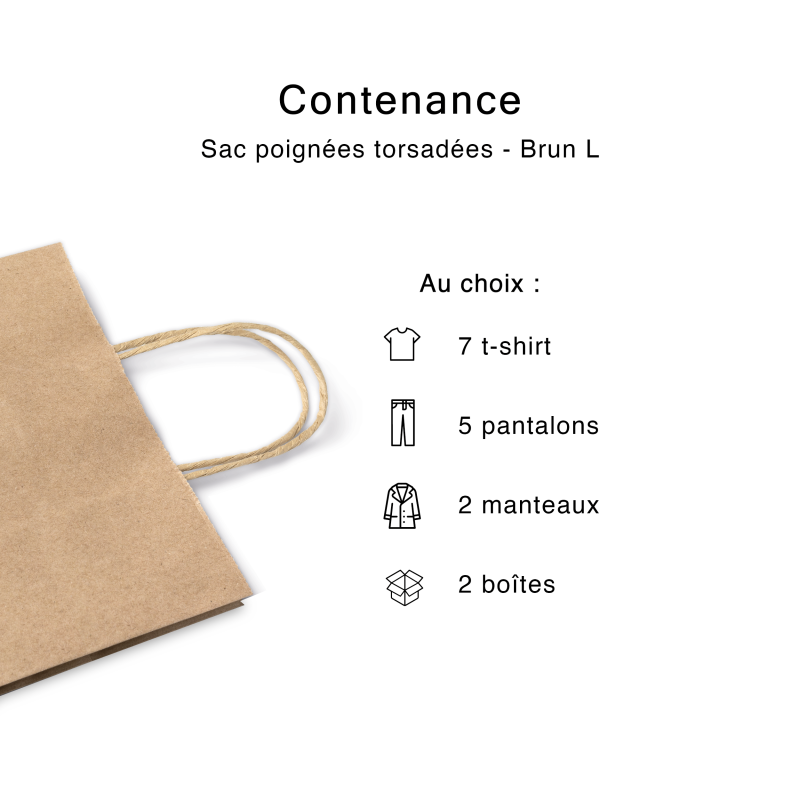 Sac poignées plates blanc