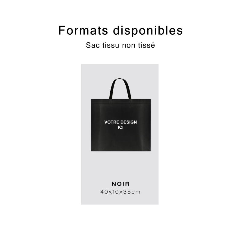 SAC TISSU NON TISSE NOIR