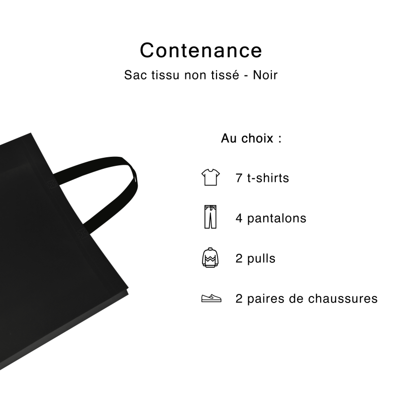 SAC TISSU NON TISSE NOIR