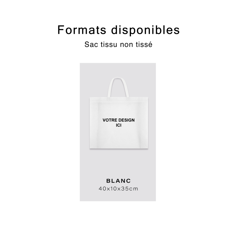 SAC TISSU NON TISSE BLANC