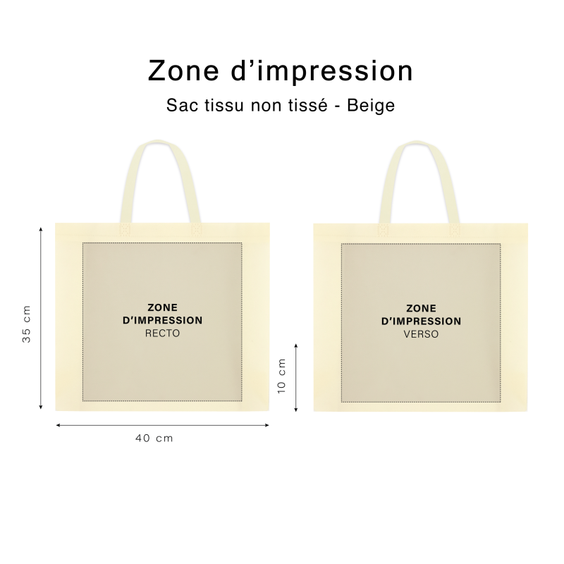 BEIGE NON-WOVEN FABRIC BAG