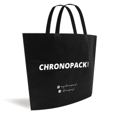 NON-WOVEN FABRIC BAG BLACK - L