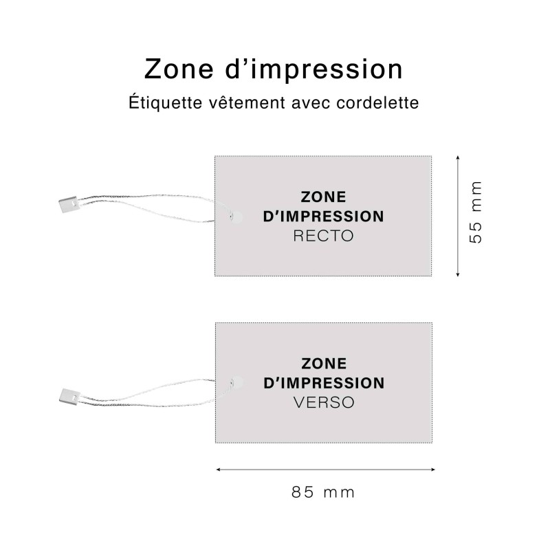 ETIQUETTE VËTEMENT & CORDELETTE - KRAFT 5,5X8,5CM