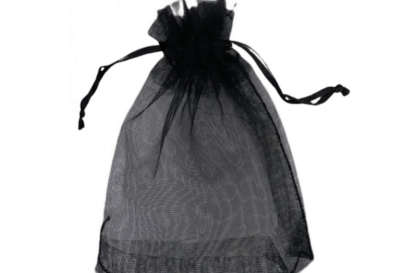 Pochon organza - Noir S