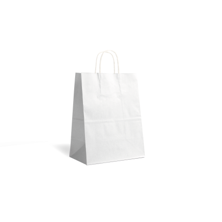 Twisted handle bag - White S without print