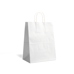 Twisted handle bag - White M without print