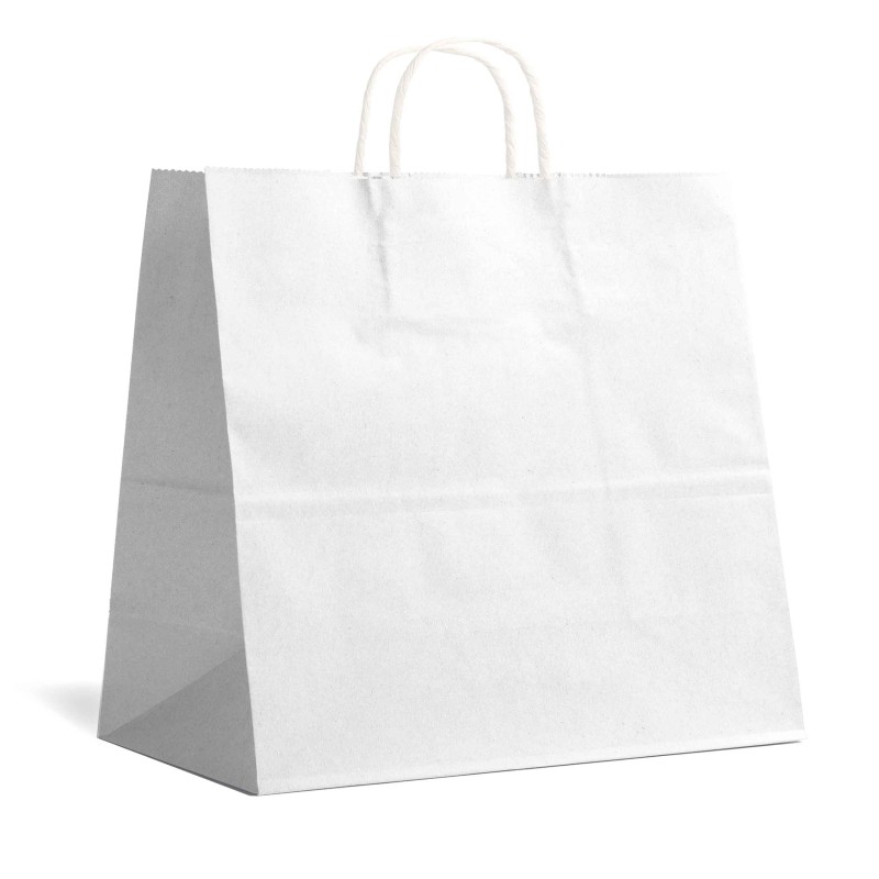 Twisted handle bag - White XL without print