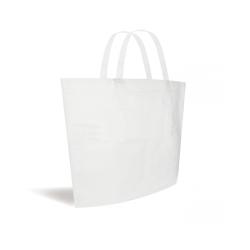 Non-woven fabric bag, boat style - White L without print