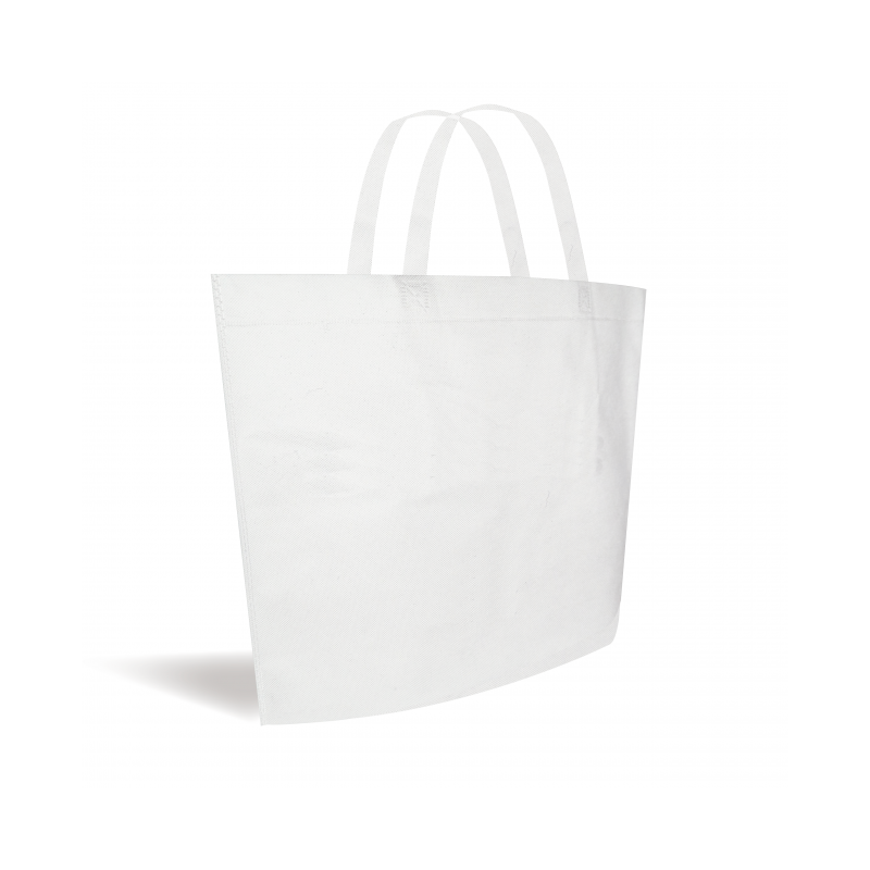 Non-woven fabric bag, boat style - White L without print