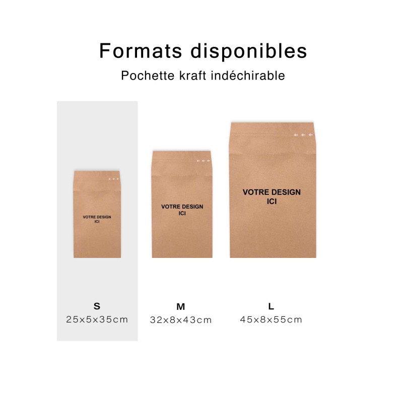 Pochette kraft indéchirable S