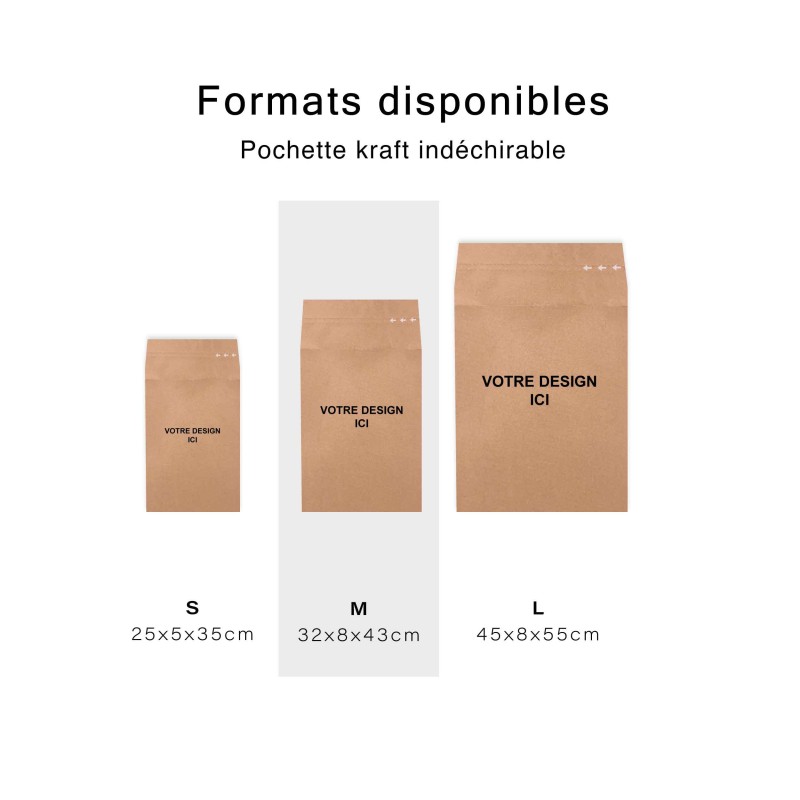 Pochette kraft indéchirable S