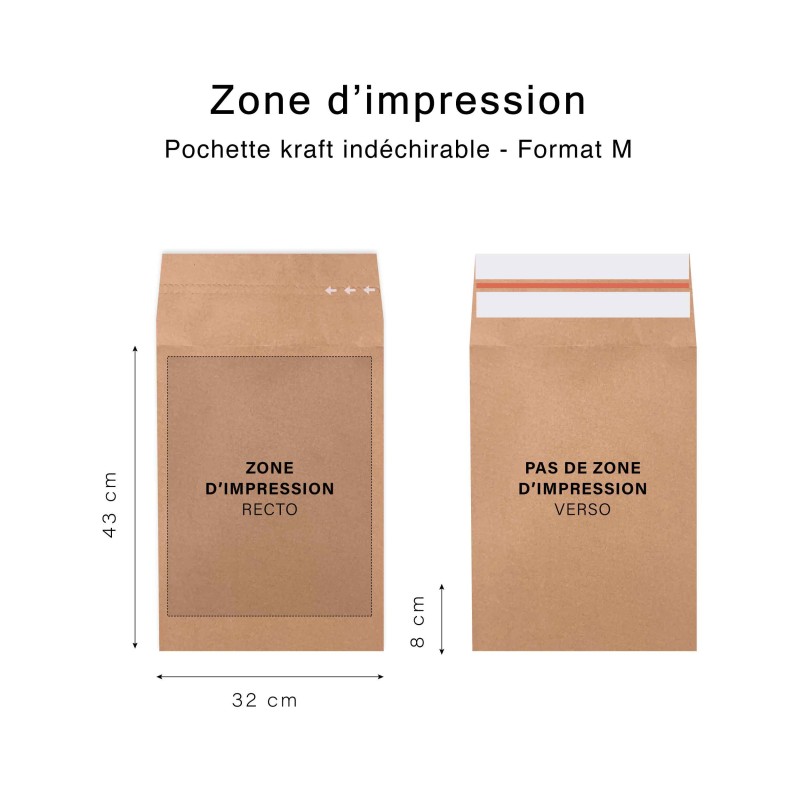 Pochette kraft indéchirable S