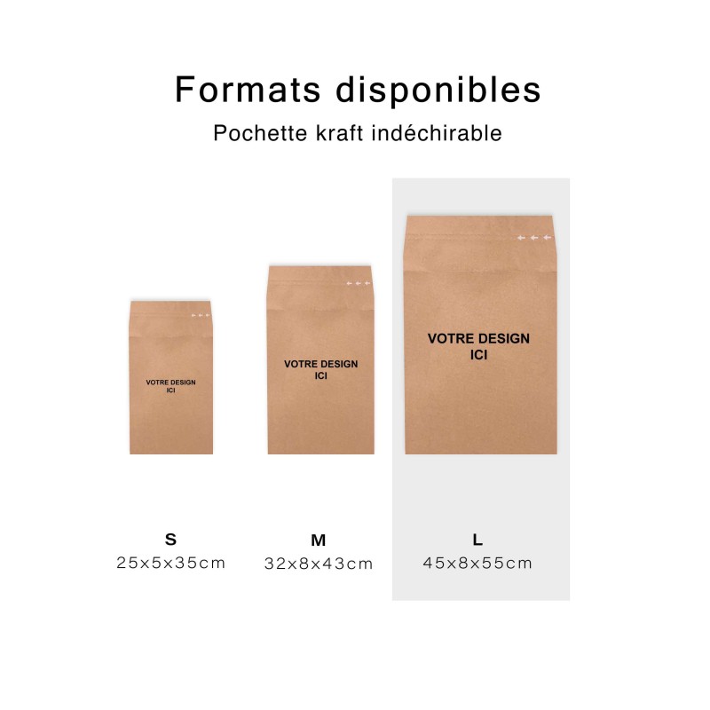 Pochette kraft indéchirable S