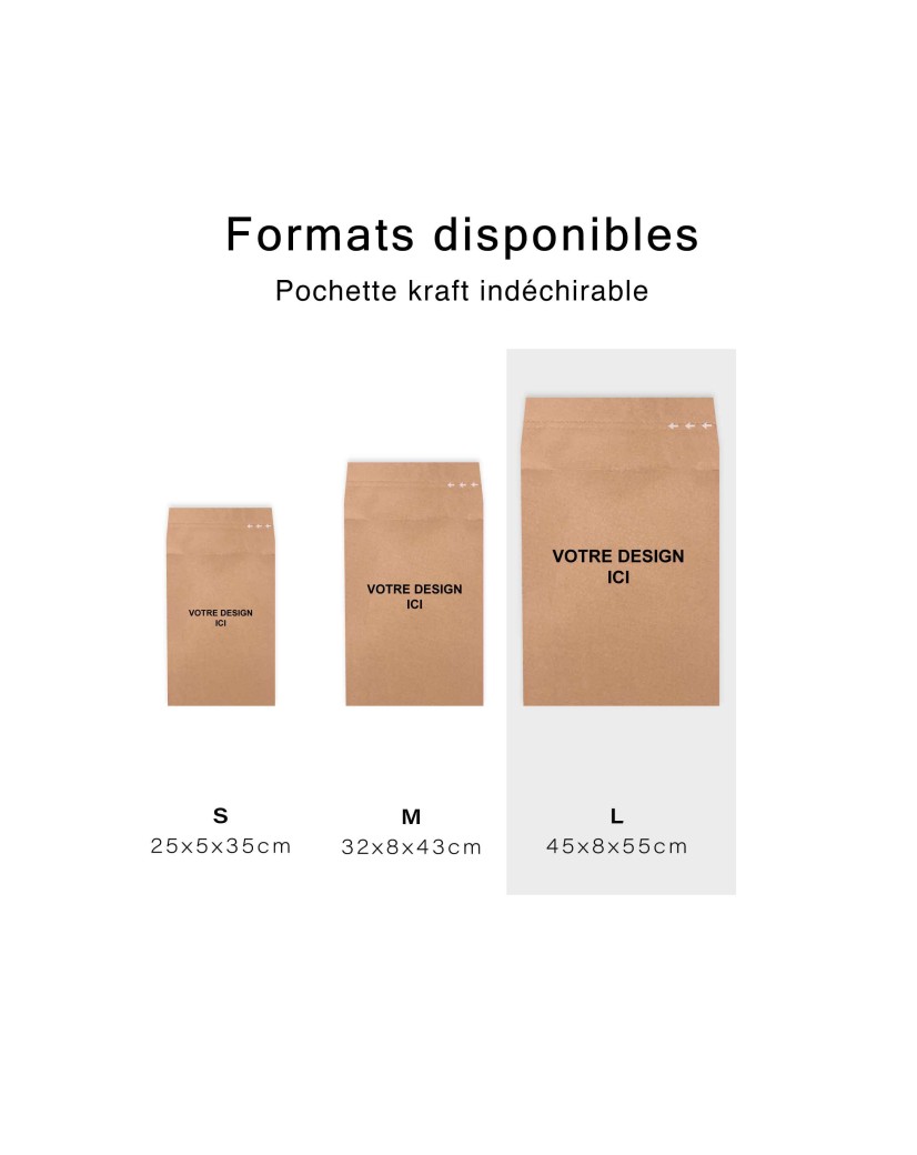 Pochette kraft indéchirable S