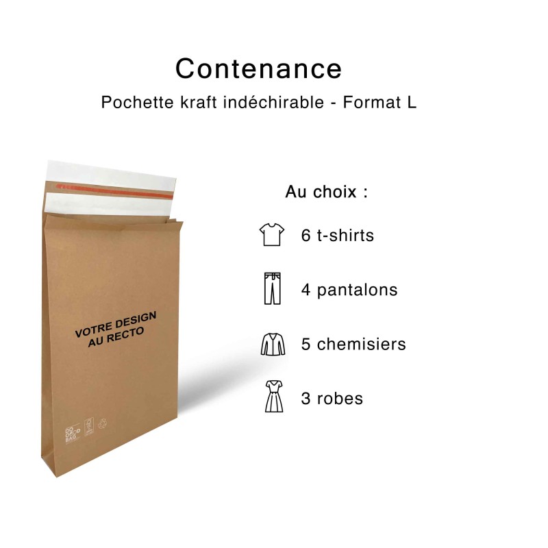 Pochette kraft indéchirable S