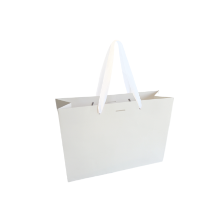 Sac papier Luxe - Blanc M