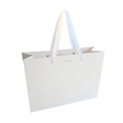 Sac papier Luxe - Blanc L