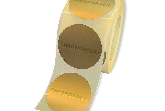 Round label - Gold - Gold/silver logo