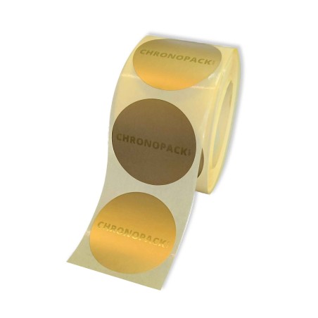 Round label - Gold - Gold/silver logo