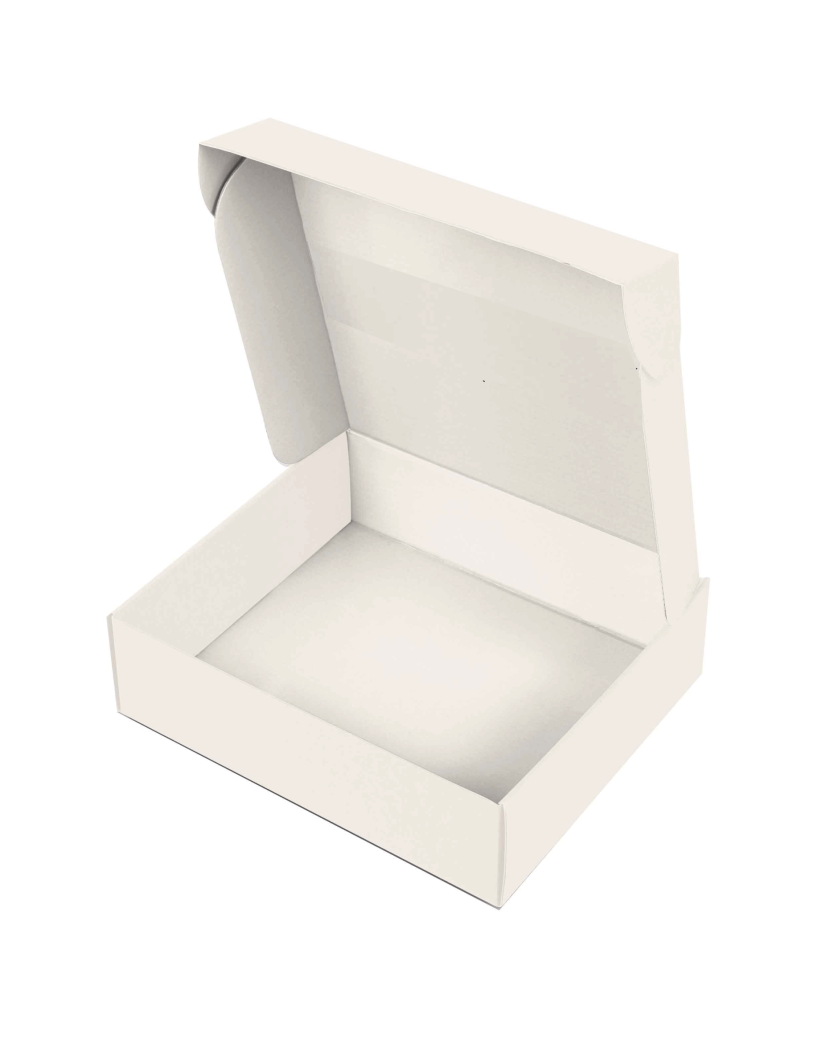 Caja - kraft blanco L RECTANGULO