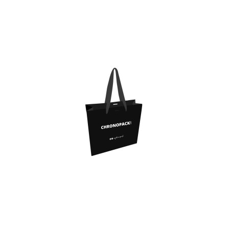 Luxury Paper Bags - Black XS - Ribbon Griffe