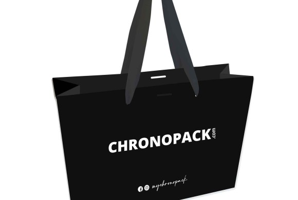 Chronopack Sac papier luxe - Noir L