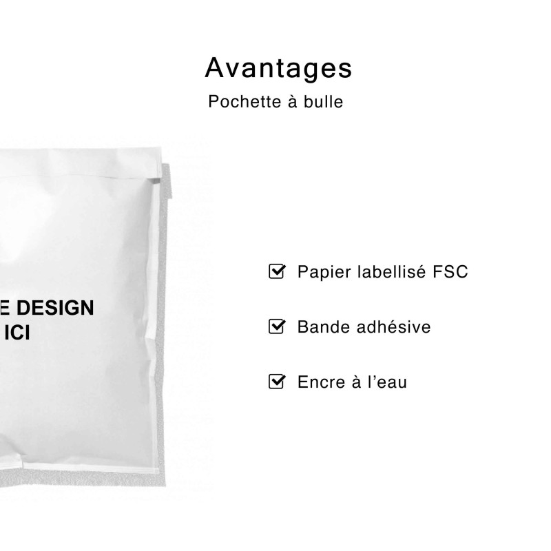 Bubble pouch - White L