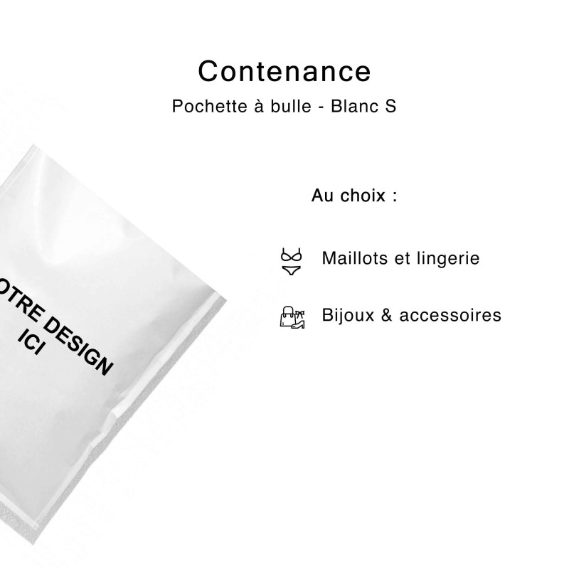 Pochette à bulle - Blanc S