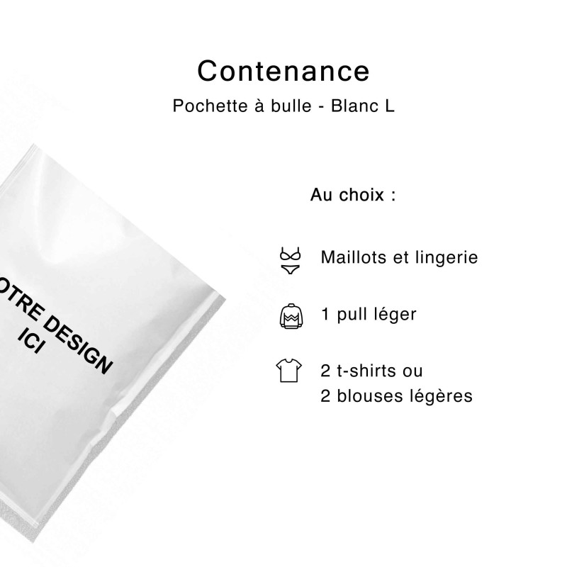 Bubble pouch - White L