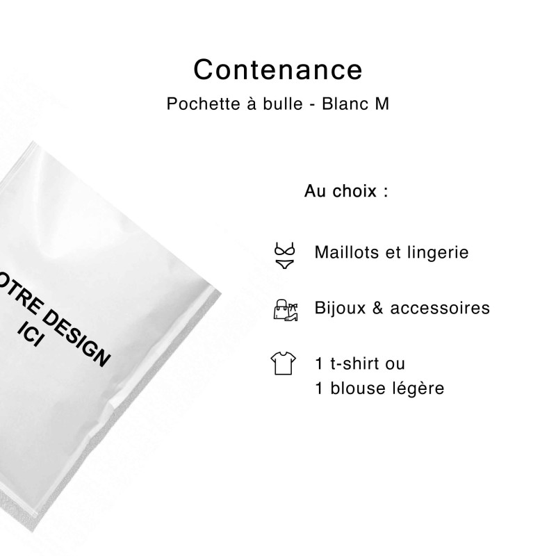 Pochette à bulle - Blanc M