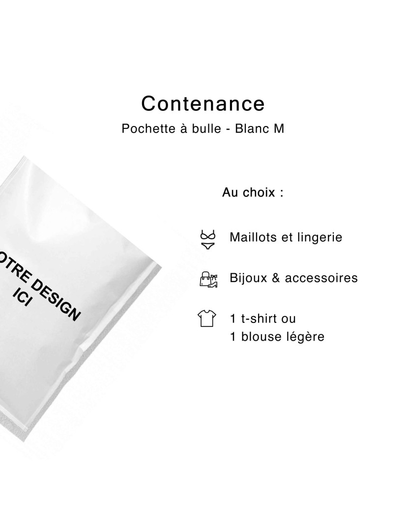 Bubble pouch - White M