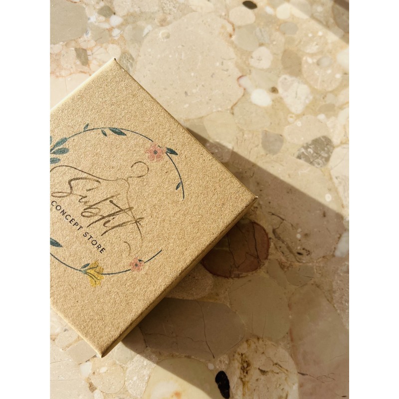 Customizable Recycled Kraft Jewelry Box - Full Color Printing