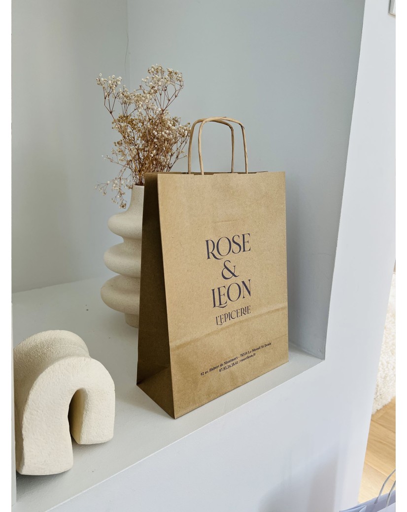 Sac kraft M torsadé – Écolo, personnalisable & prêt à l’envoi !