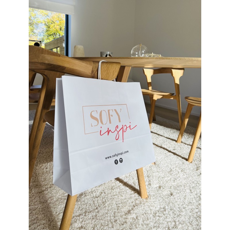 Sac Kraft Blanc L Horizontal – Large, Pratique Et Personnalisable