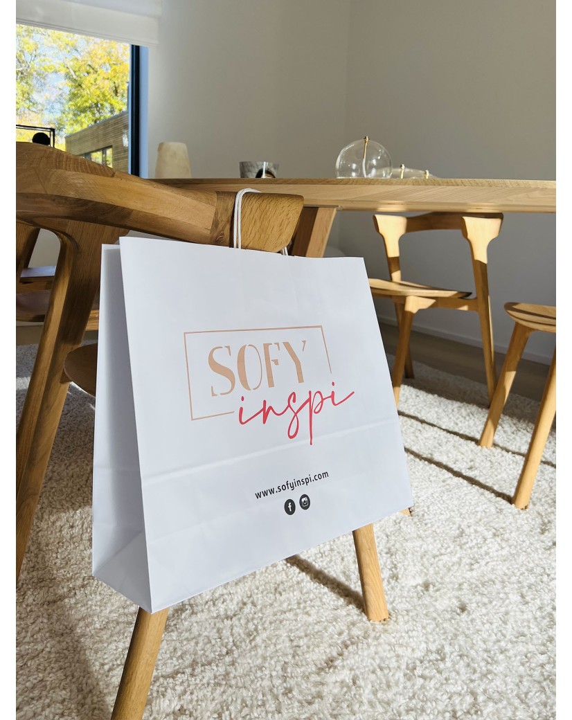 Sac Kraft Blanc L Horizontal – Large, Pratique Et Personnalisable