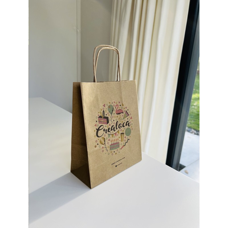 Bolsas de papel kraft reciclado personalizadas al mejor precio - Entrega rápida