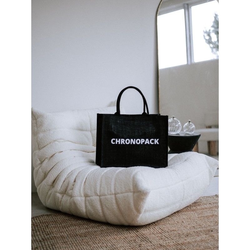 Bolsas de arpillera negras personalizadas con su logotipo - Pedir ahora