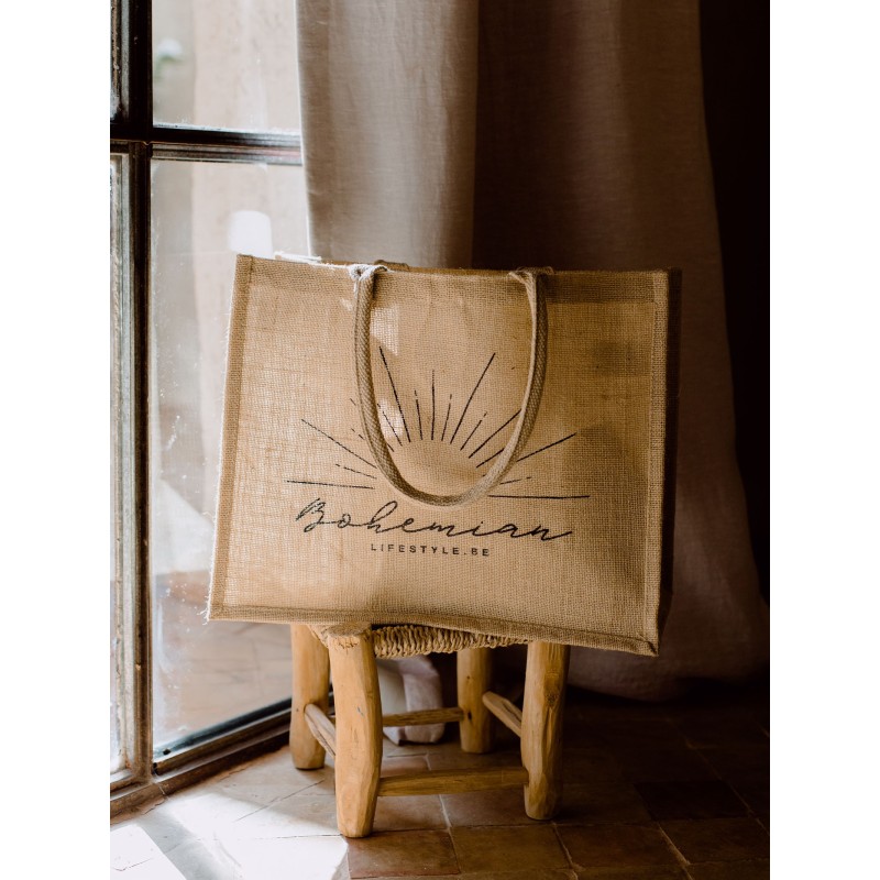 Sac en toile de jute personnalisé avec impression de votre design - Commandez maintenant.