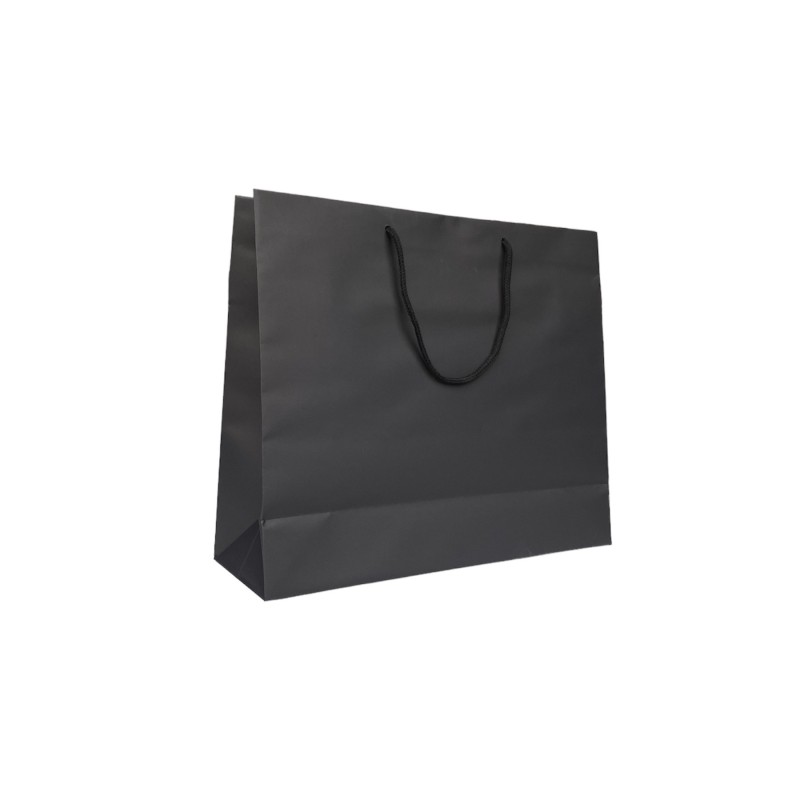 Paper bag Black handle Cordelette Black