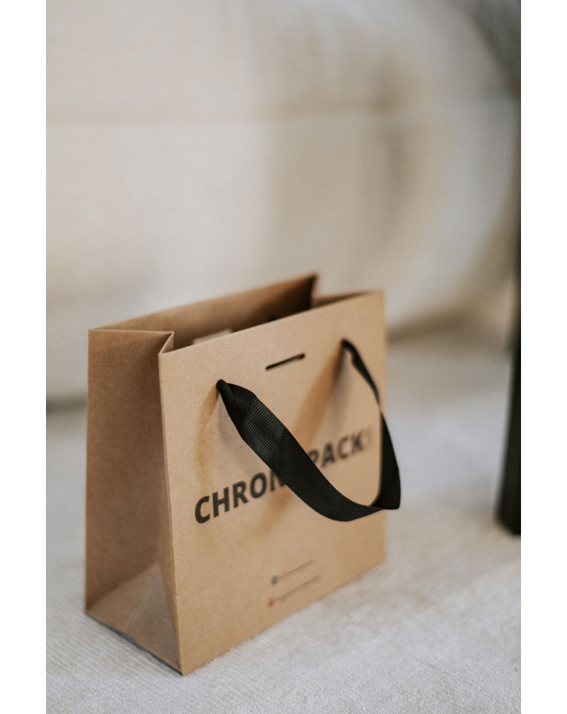 Luxury paper bags - Kraft XS - Ribbon handles