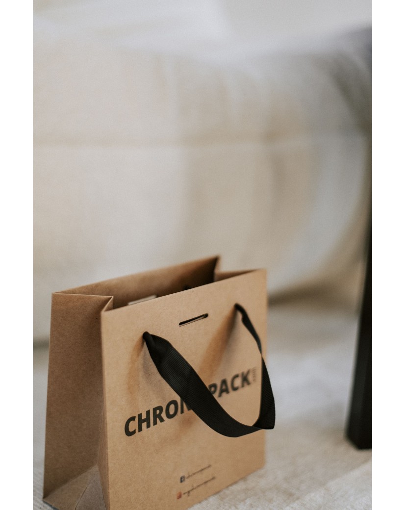 Luxury paper bags - Kraft XS - Ribbon handles