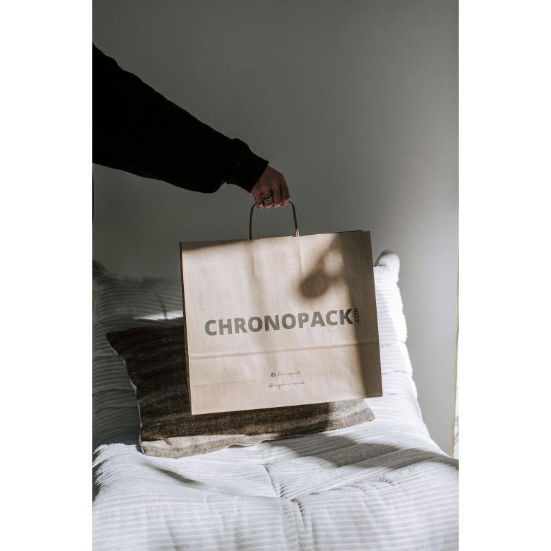 Chronopack Sac poignées torsadées Kraft L