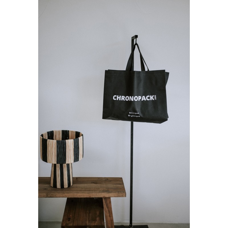 Cheap and eco-friendly personalized black fabric bag