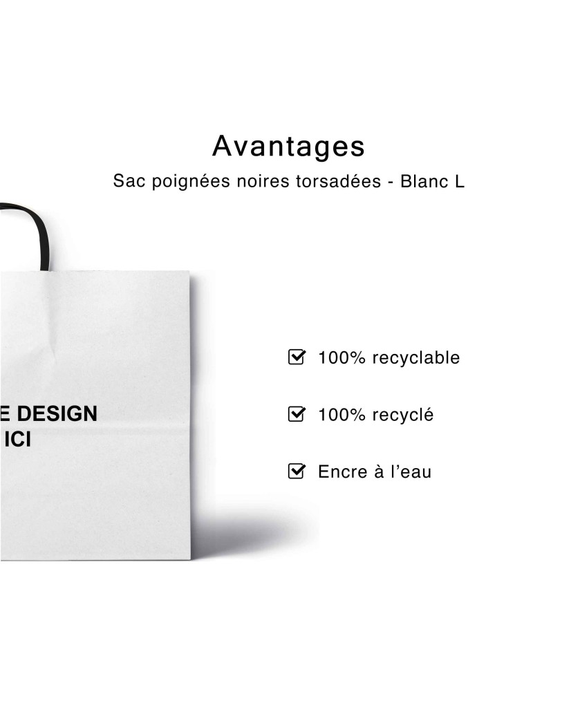 Bolsa Kraft Blanca L Horizontal – Útil, Sobria y Personalizable