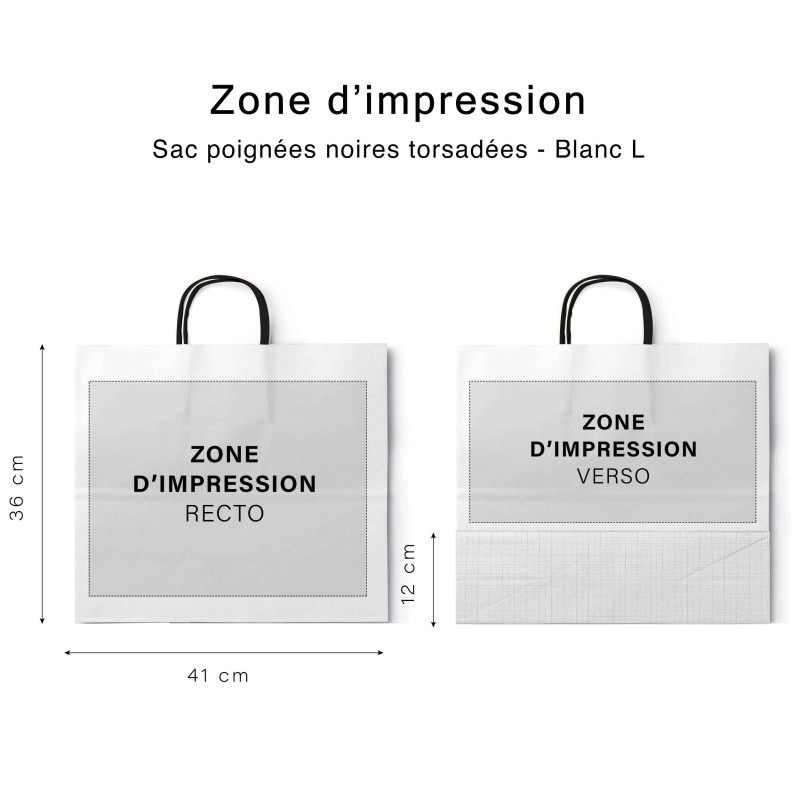 Bolsa Kraft Blanca L Horizontal – Útil, Sobria y Personalizable