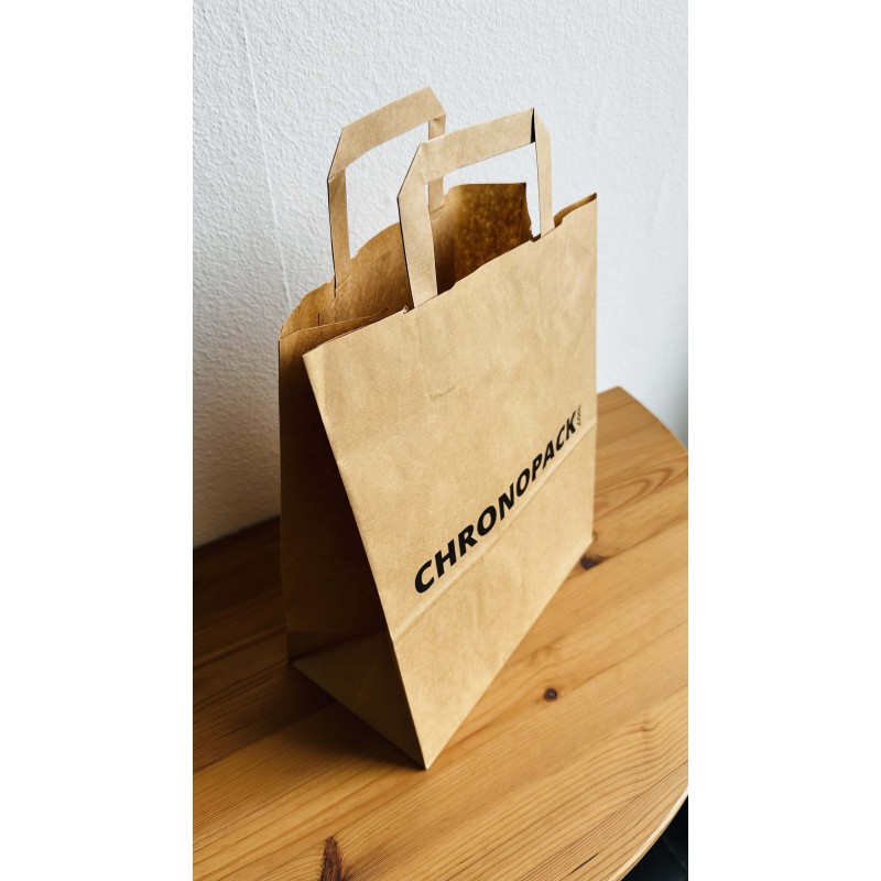 Customizable kraft paper bag 26x14x32cm from 70 EUR for 200 bags