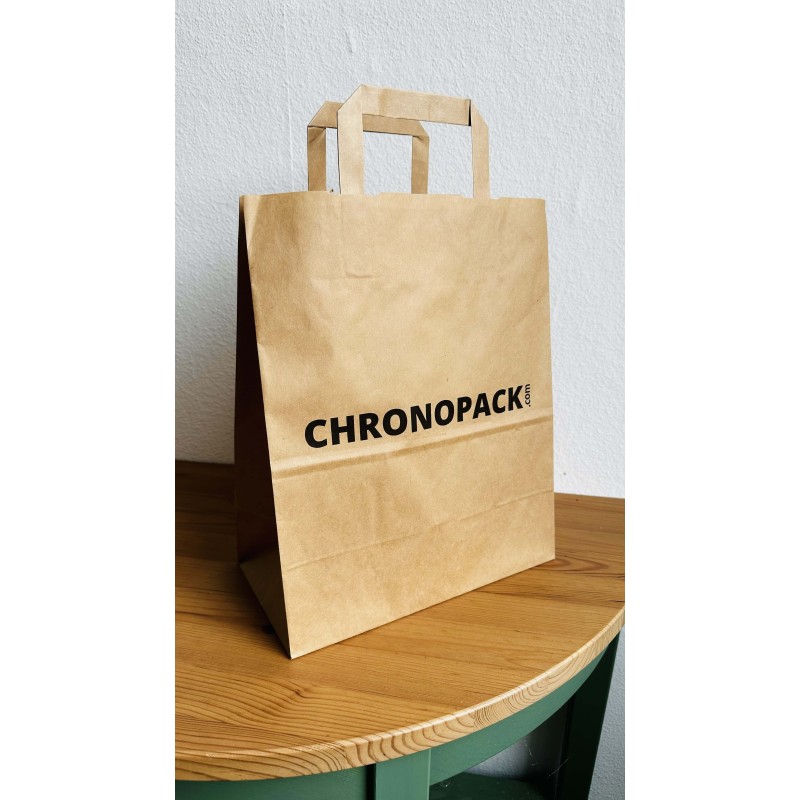 Bolsa de papel kraft personalizable 26x14x32cm a partir de 70 EUR por 200 bolsas